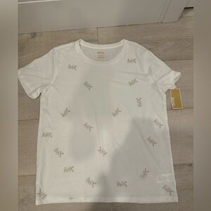 NWT Michael Kors White and Gold T-shirt